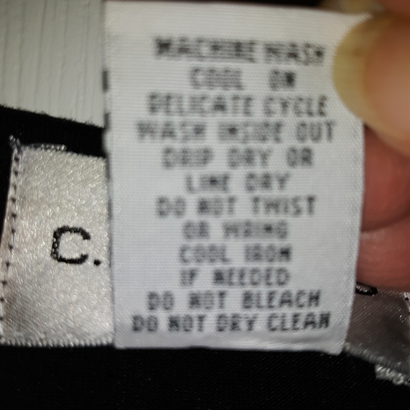 C D Petites black blouse with sequined body and silver studded neck. - Picture 7 of 7